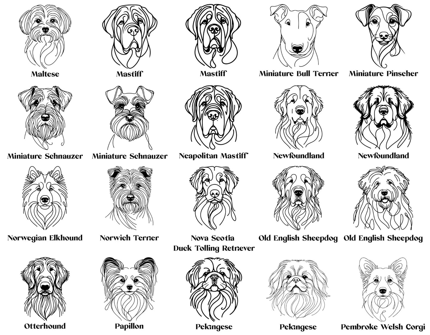 Translate Your Dog Breed into Line Drawing Embroidery Sweatshirt (11 Colors)