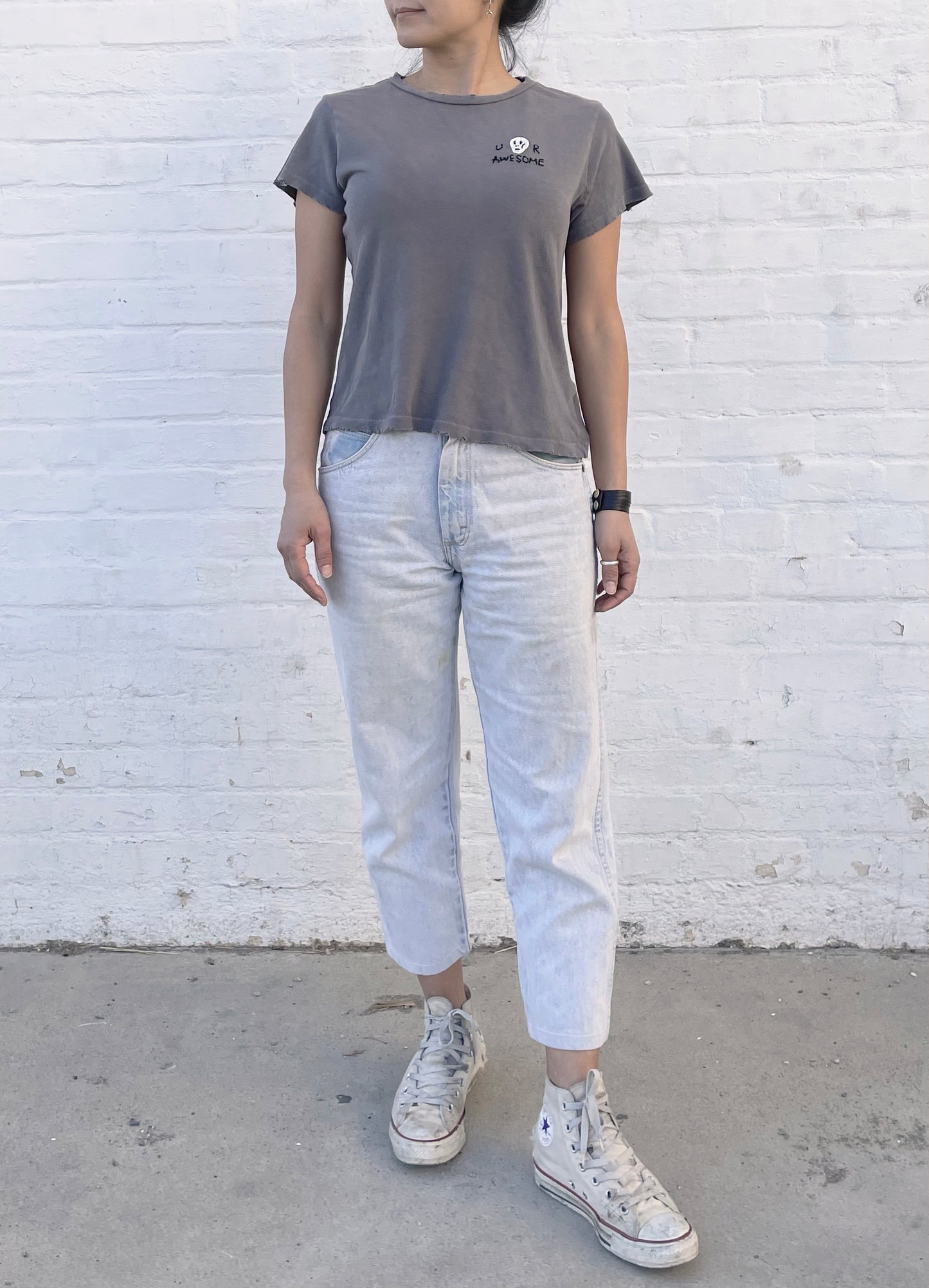GRUNGE S/S TEE PACK WITH CUSTOM HAND EMBROIDERY(2 Colors)