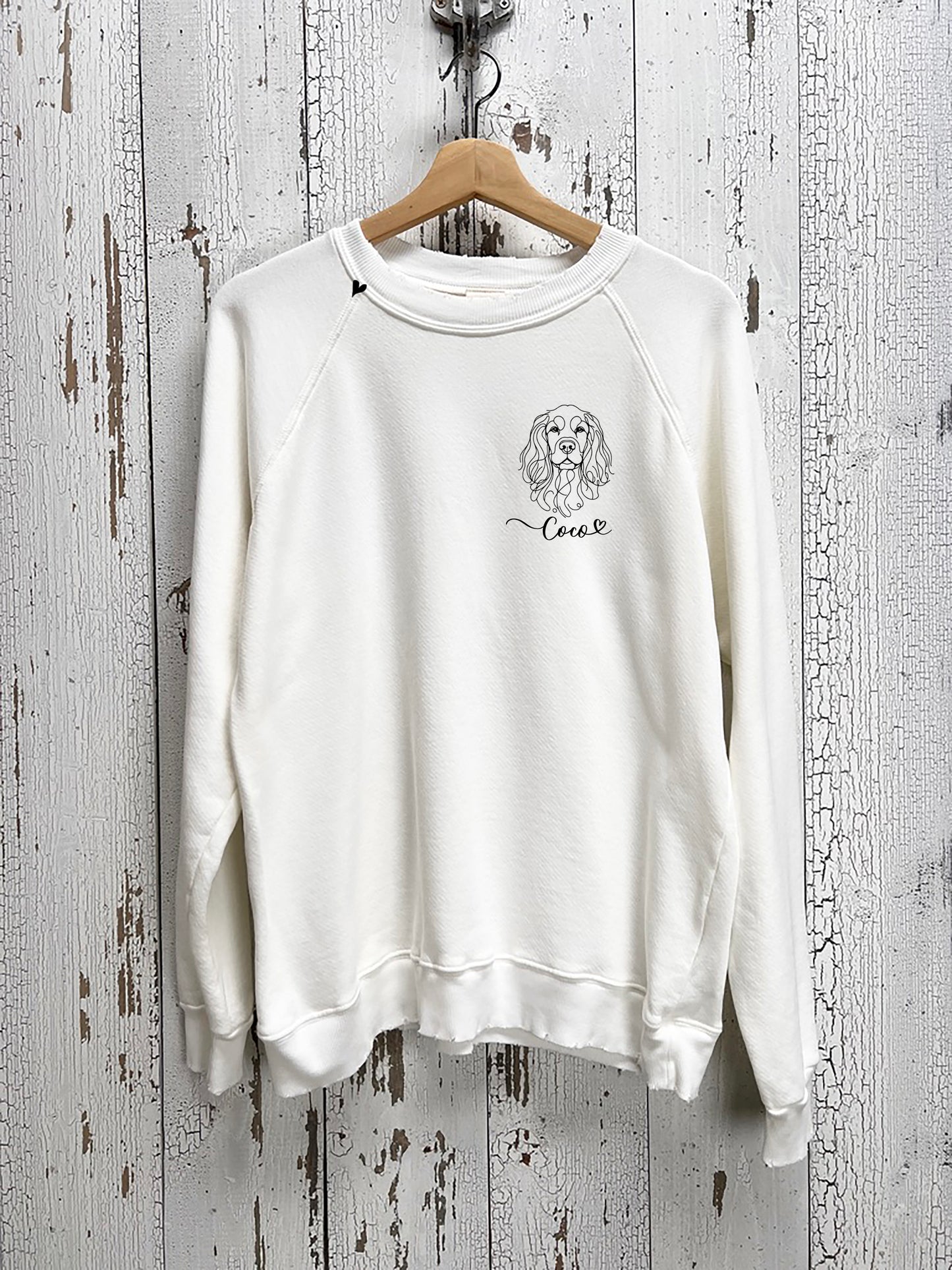 Translate Your Dog Breed into Line Drawing Embroidery Sweatshirt (11 Colors)