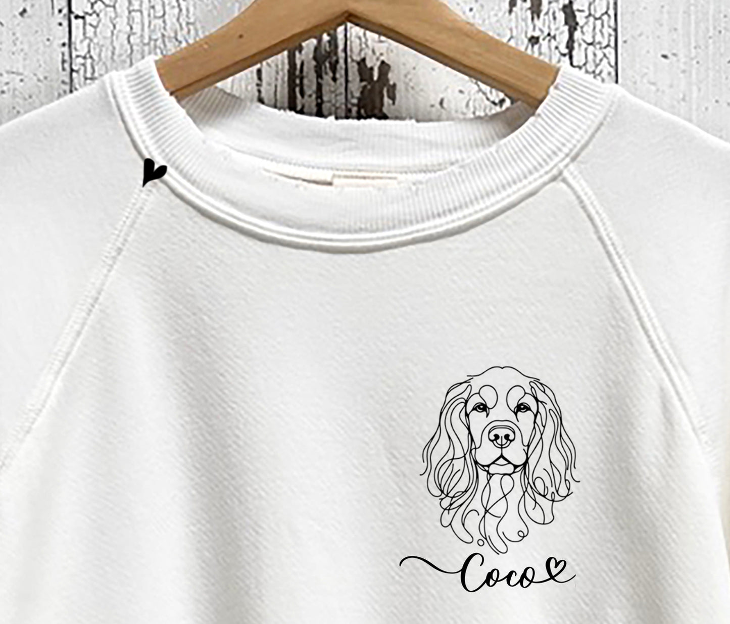 Translate Your Dog Breed into Line Drawing Embroidery Sweatshirt (11 Colors)
