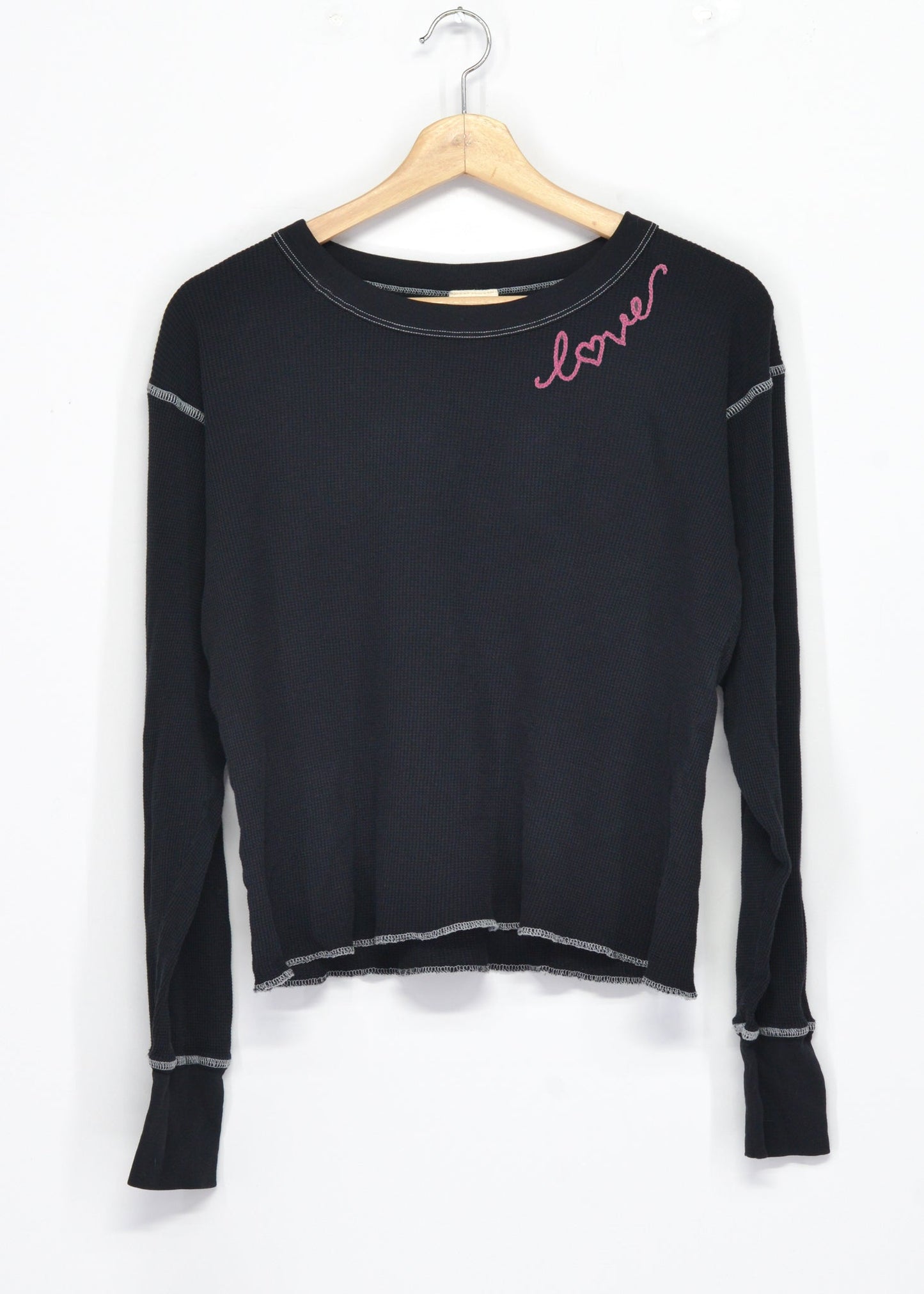 L/S THERMAL TEE WITH PERSONALIZED HAND EMBROIDERY(3Colors)