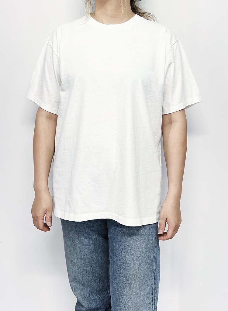 Off White Boyfriend Tee 23 WITH CUSTOM HAND EMBROIDERY