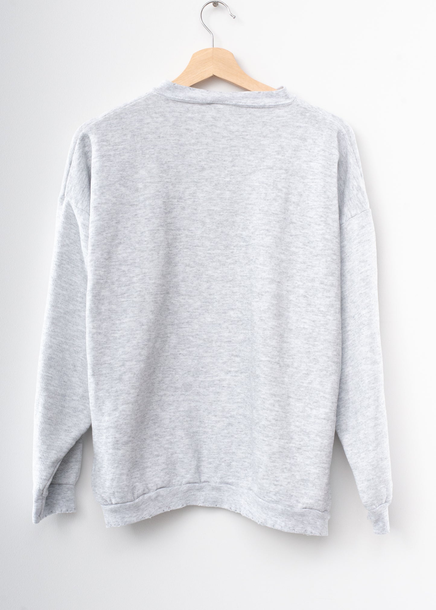 LIGHT GREY VINTAGE SWEATS WITH CUSTOM HAND EMBROIDERY