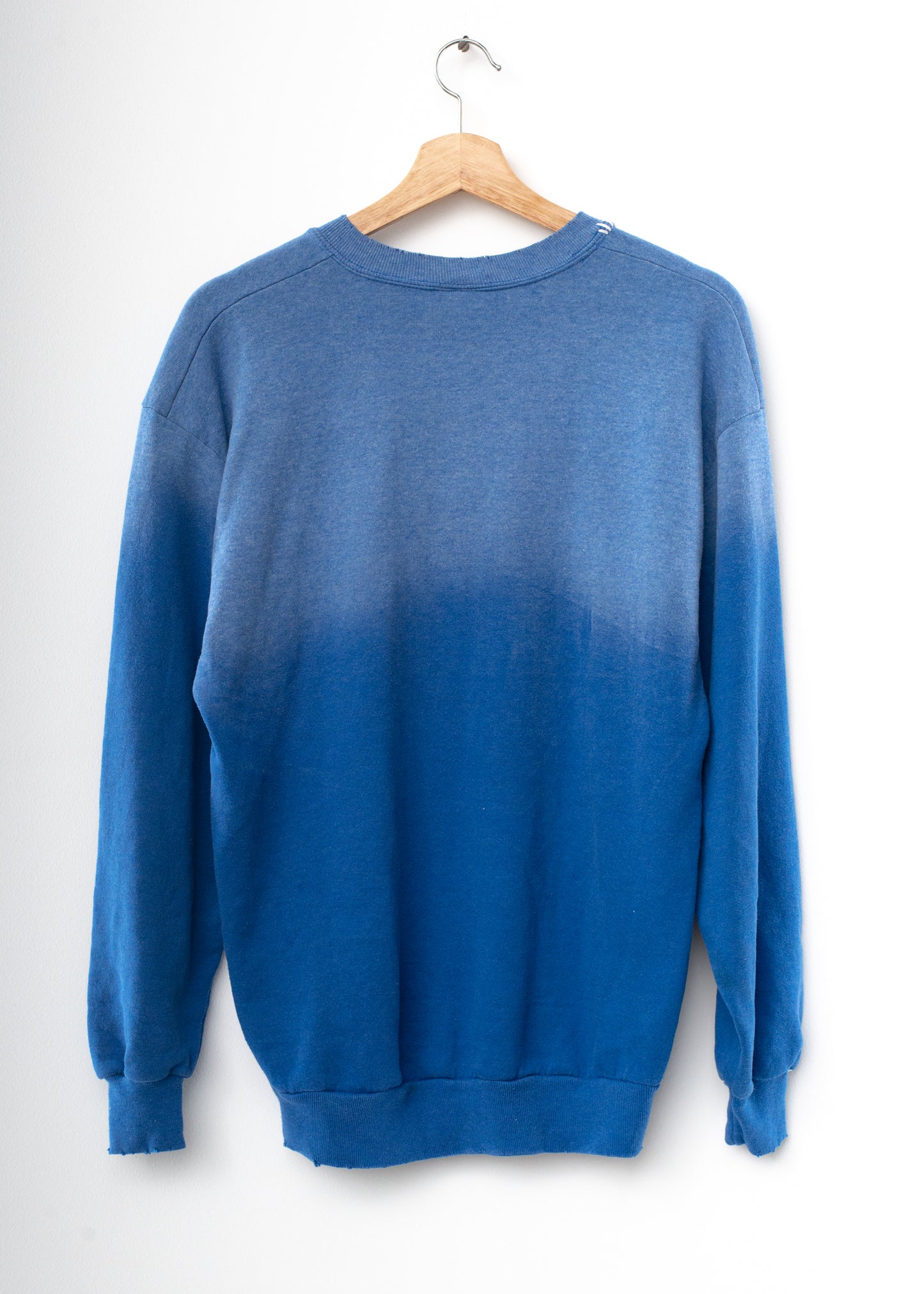 Vintage Happy Face Rainbow Sweatshirt - Blue
