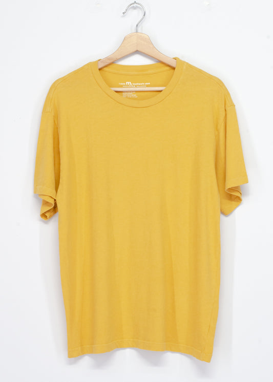 MUSTARD YELLOW BOY FRIENDS S/S TEE WITH CUSTOM HAND EMBROIDERY