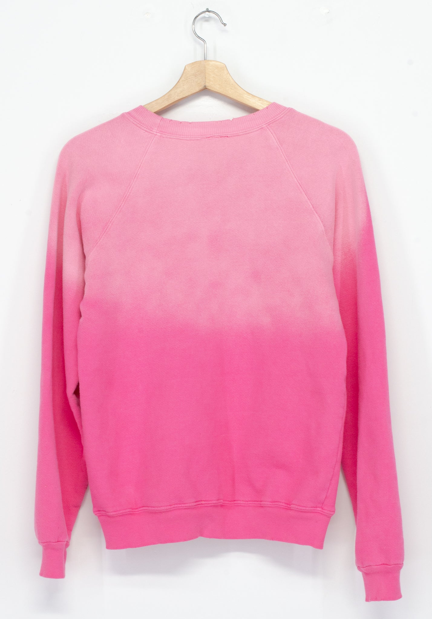 BUBBLE GUM PINK L/S SWEATS WITH CUSTOM HAND EMBROIDERY