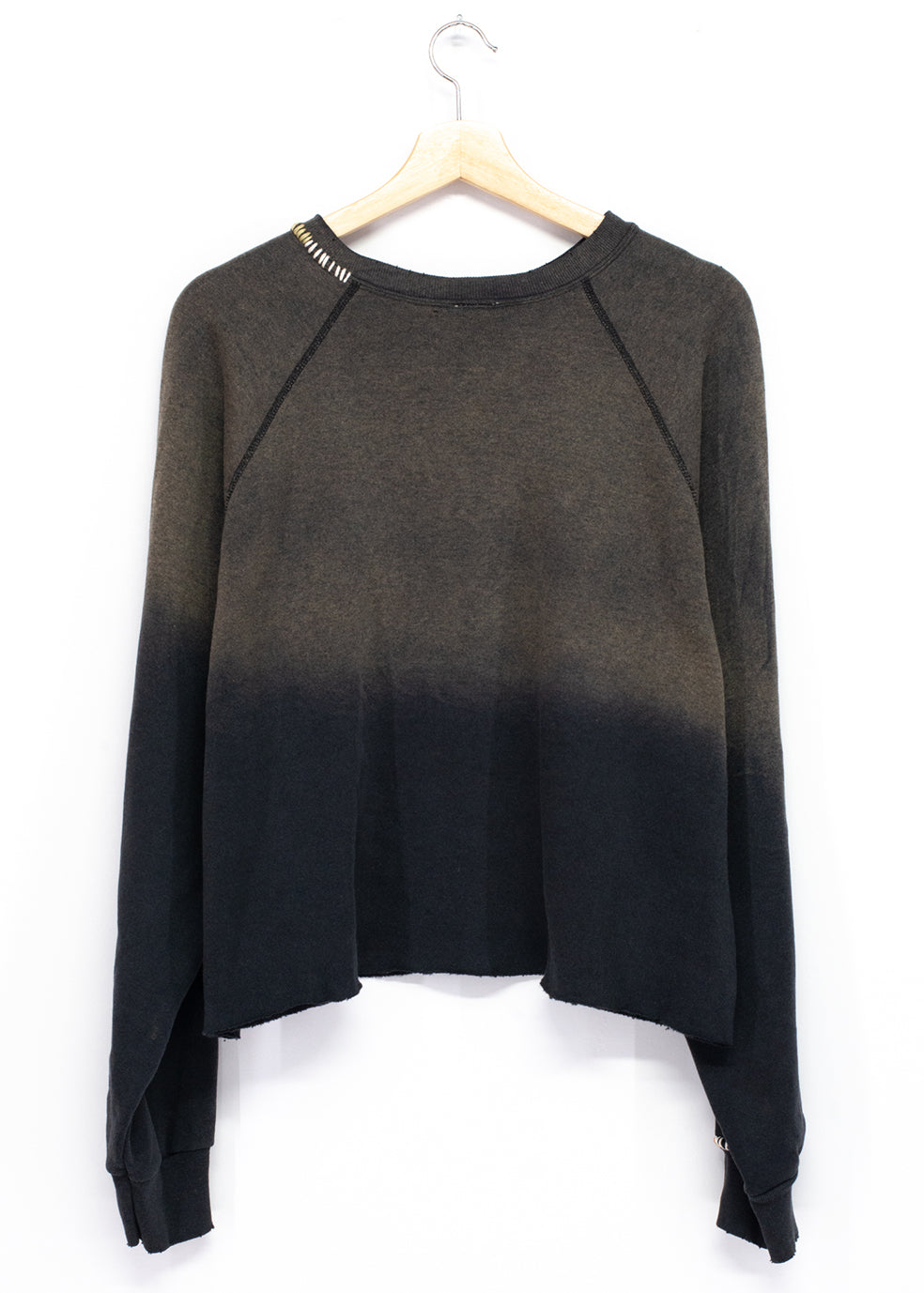 Ombre Stitched Cropped Sweatshirt- One Size (3 Colors)