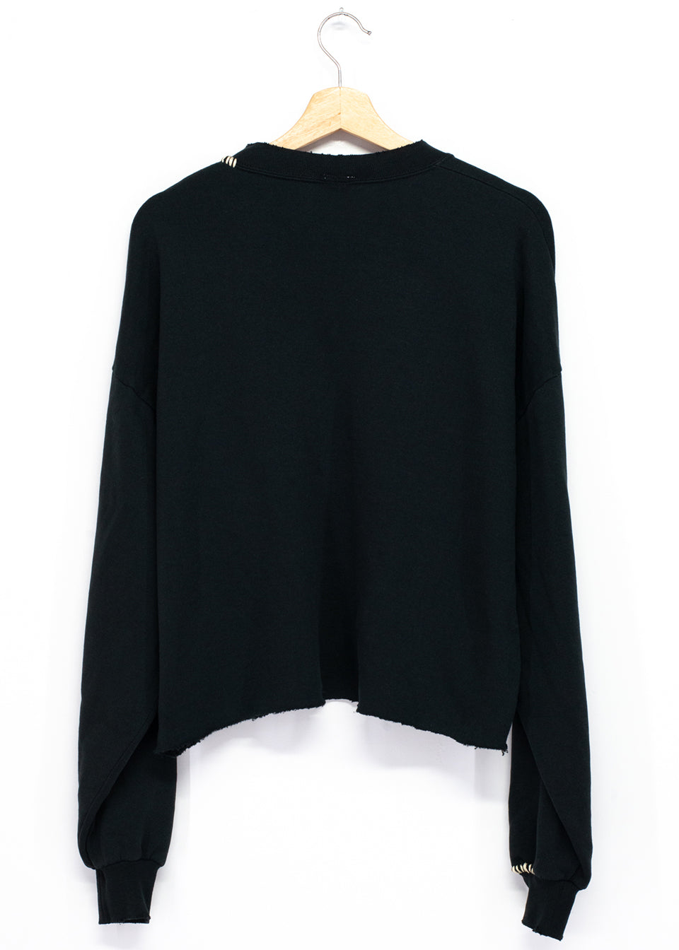 Ombre Stitched Cropped Sweatshirt- One Size (3 Colors)