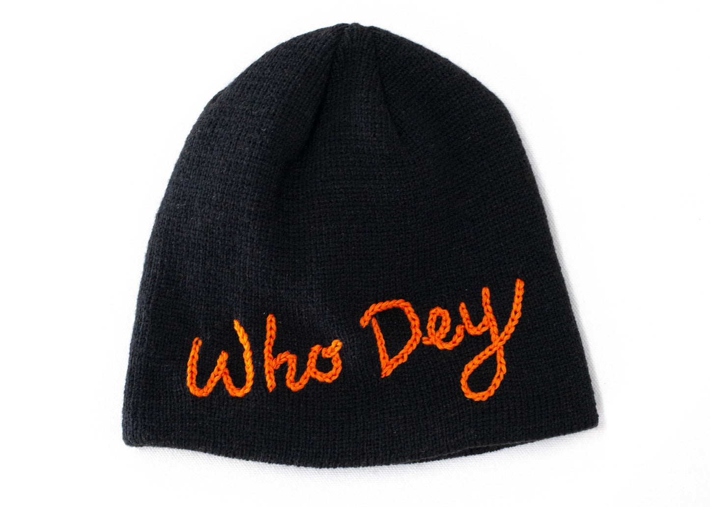 BEANIE WITH CUSTOM HAND EMBROIDERY-BLACK