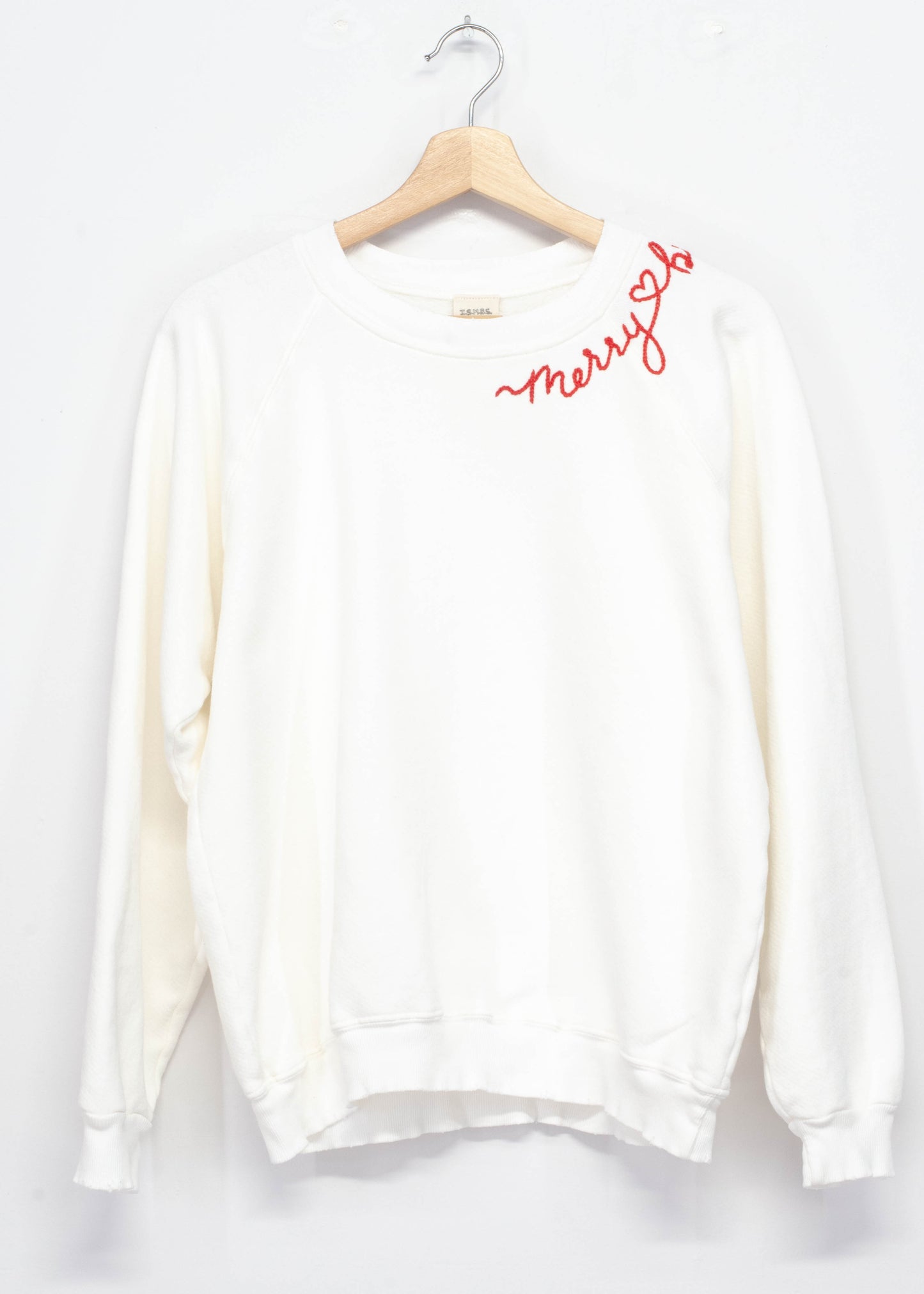 Merry ❤️ Bright Embroidery Sweatshirt(8 Colors)