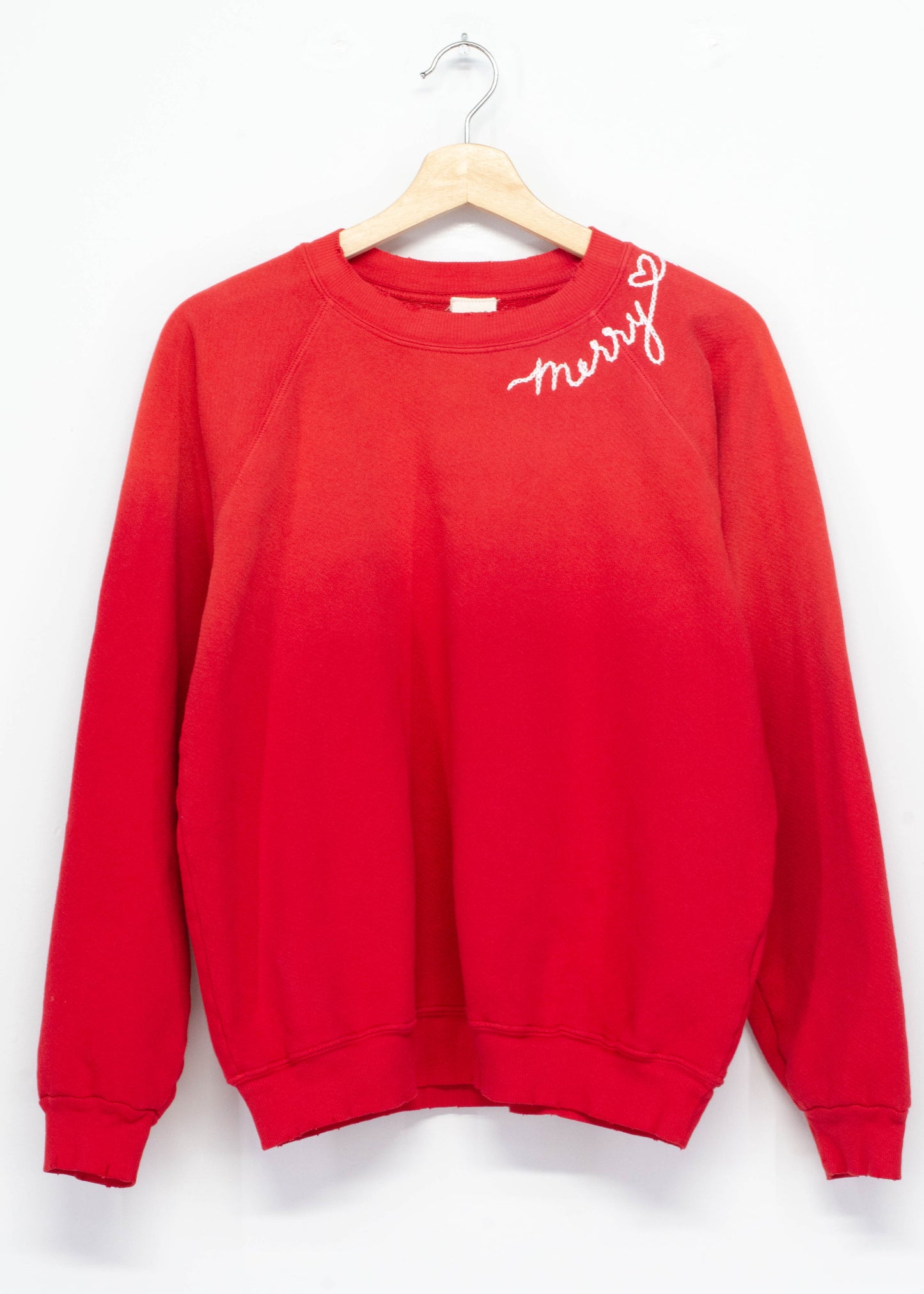 Merry ❤️ Bright Embroidery Sweatshirt(8 Colors)