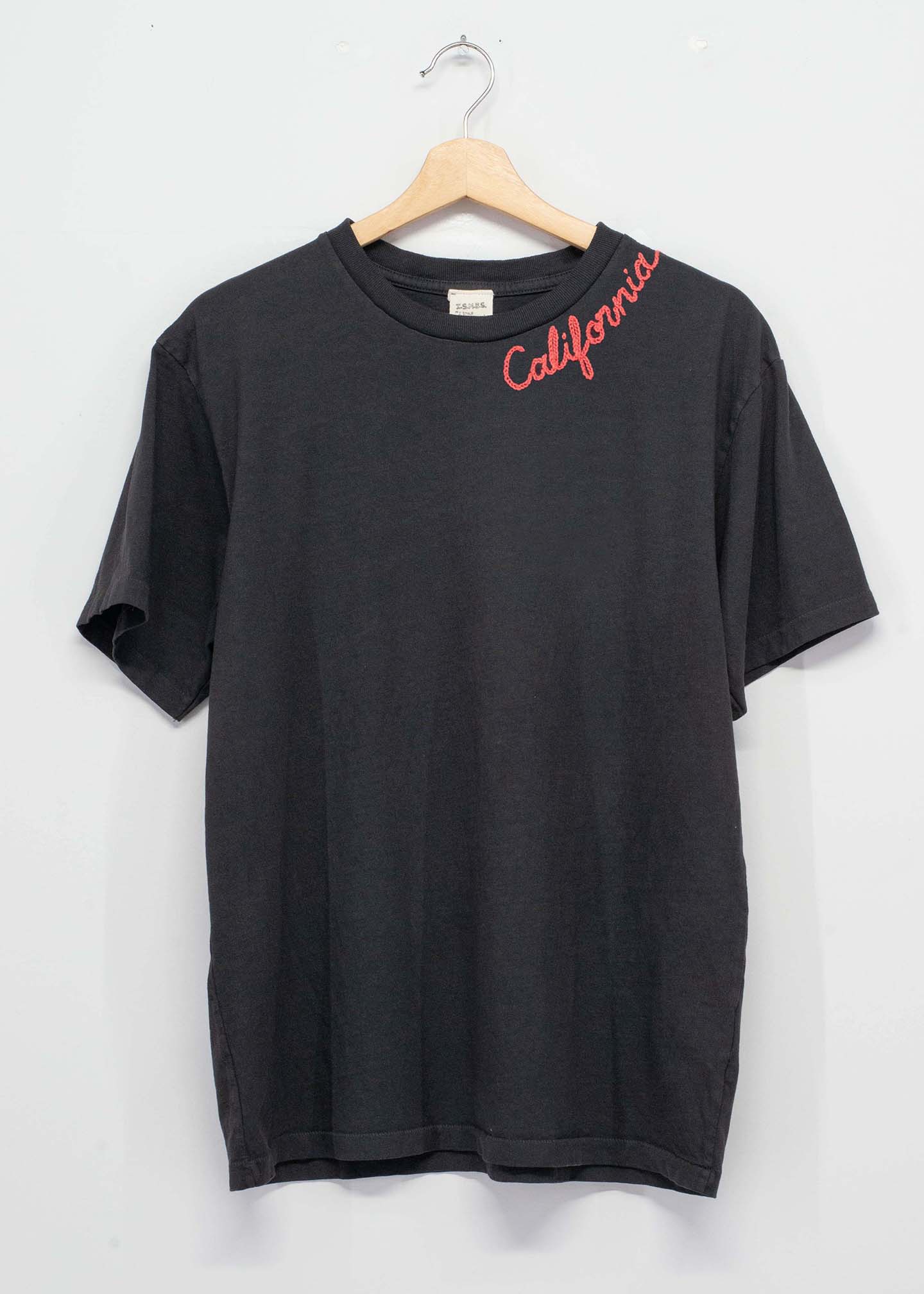 VINTAGE BLACK BOYFRIEND TEE23 WITH CUSTOM HAND EMBROIDERY