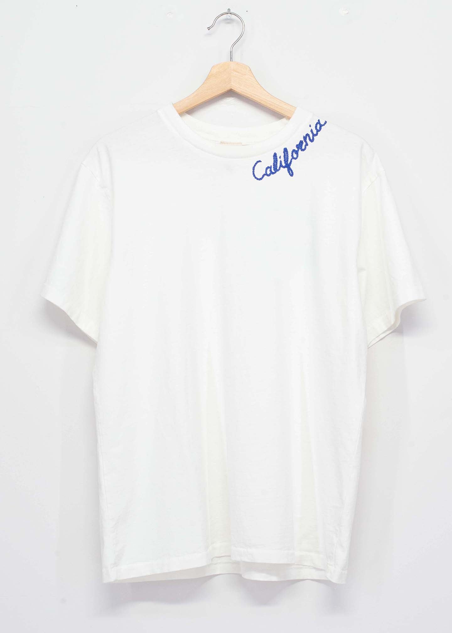 Off White Boyfriend Tee 23 WITH CUSTOM HAND EMBROIDERY