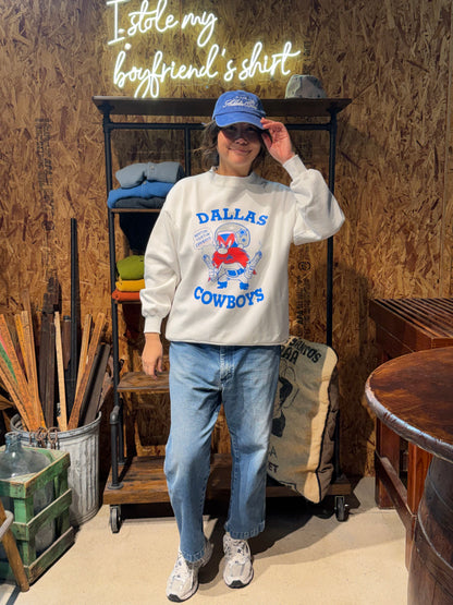 Vintage Dallas Cowboys Sweatshirt -XL-Customize Your Embroidery Wording