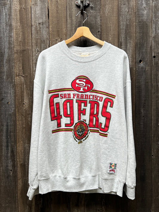 Vintage 49ers Sweatshirt -L-Customize Your Embroidery Wording