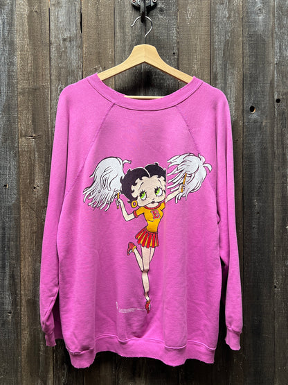 Vintage Betty Boop Sweatshirt -XL-Customize Your Embroidery Wording