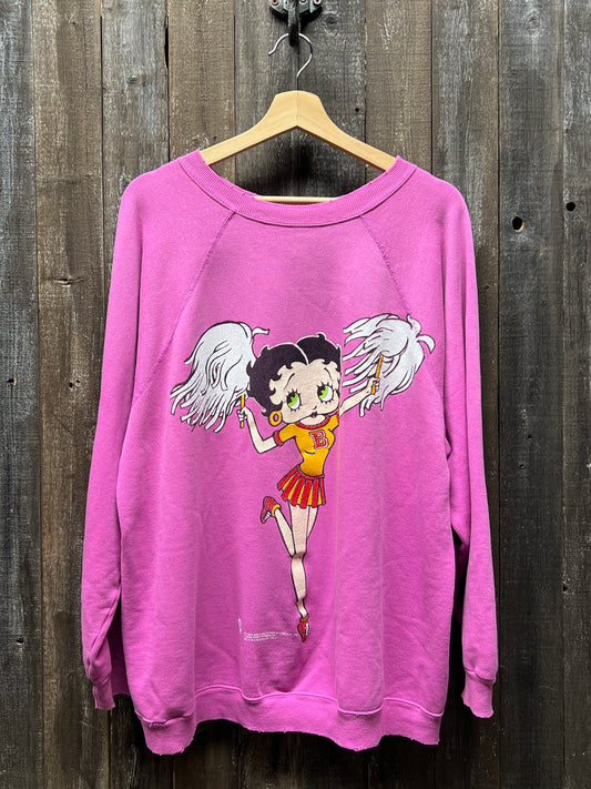 Vintage Betty Boop Sweatshirt -XL-Customize Your Embroidery Wording
