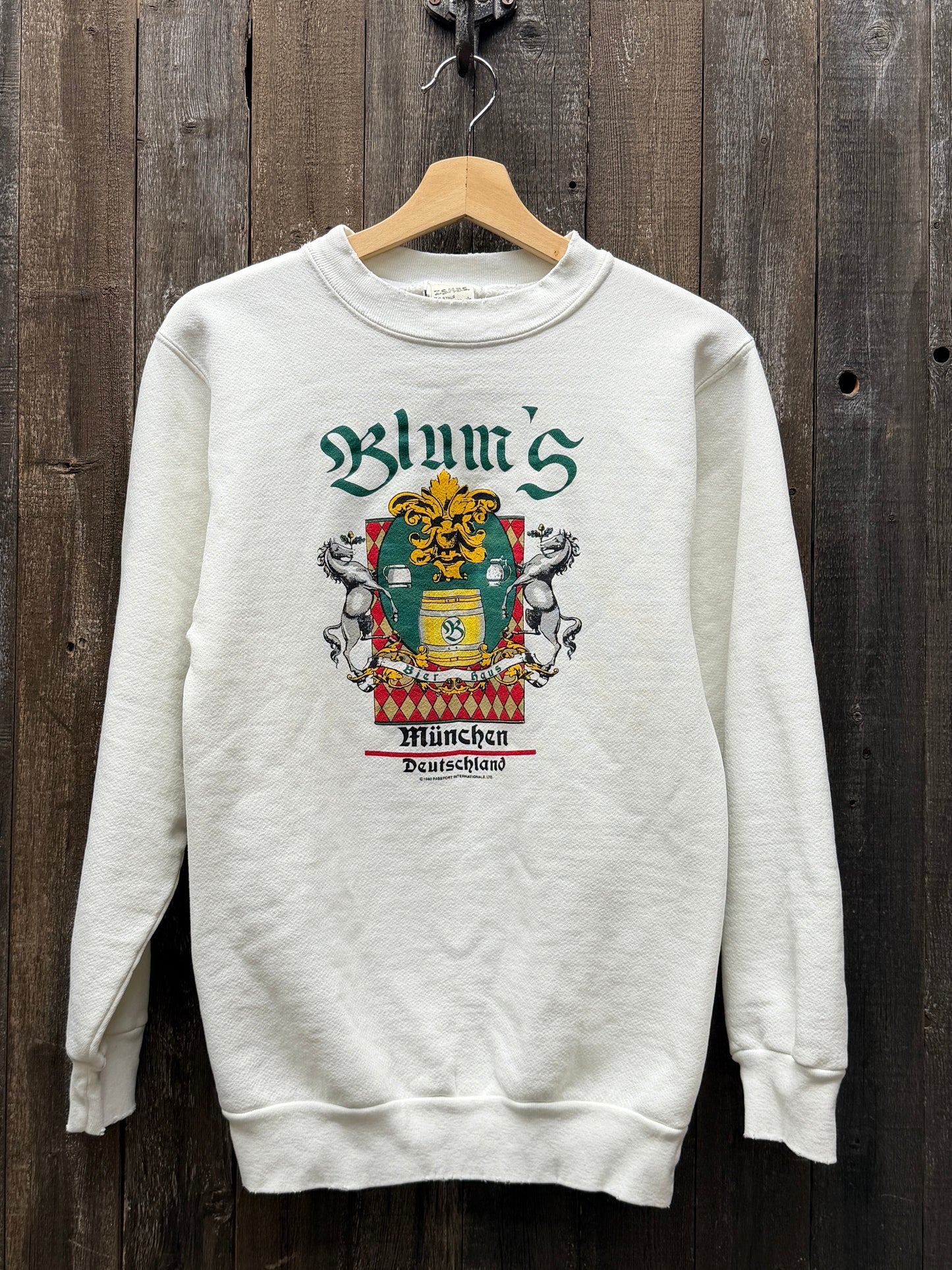 Vintage 1989’ Blum’s Sweatshirt -XS-Customize Your Embroidery Wording