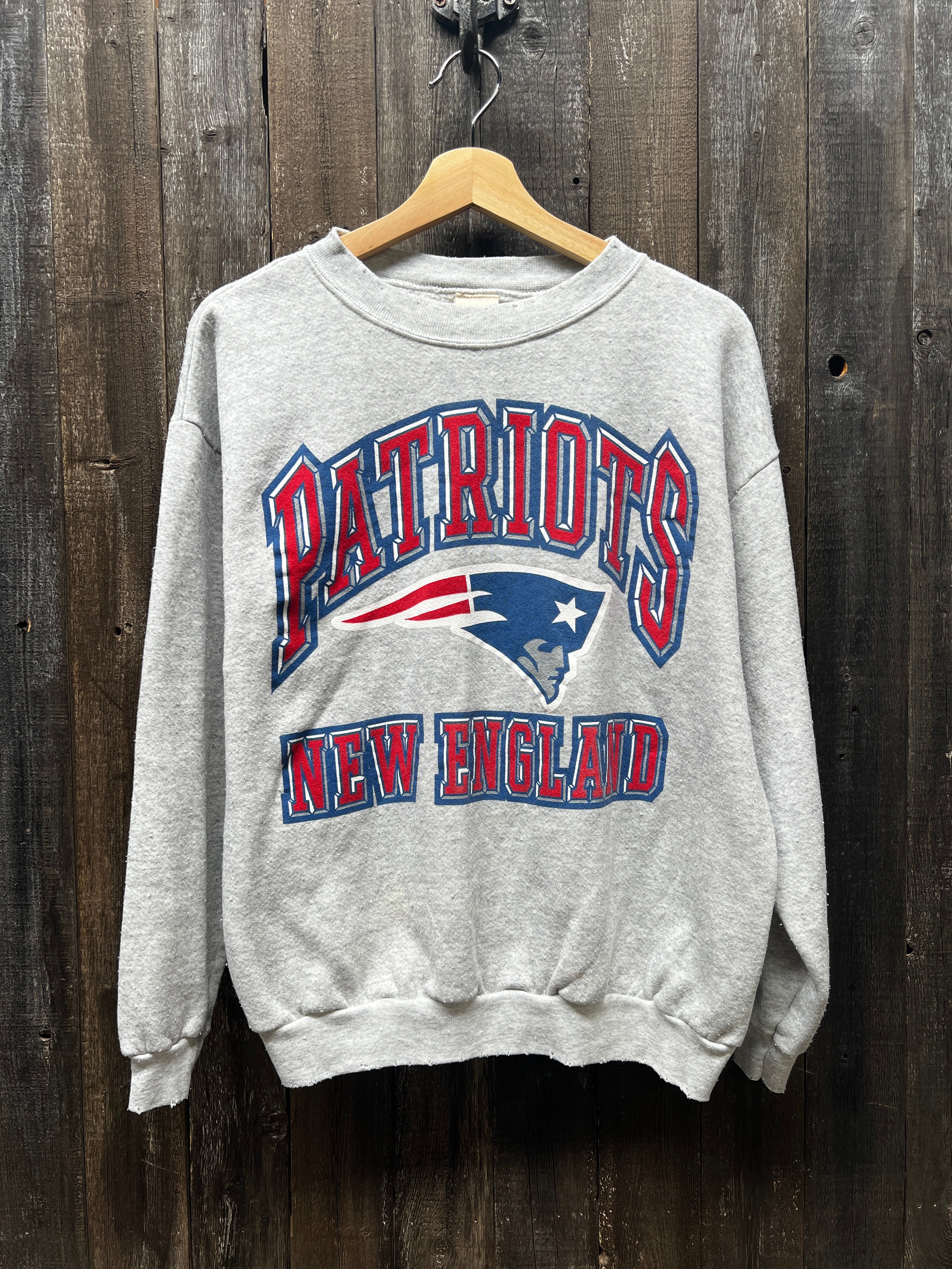 Vintage New England Patriots Sweatshirt M Customize Your Embroidery Wording