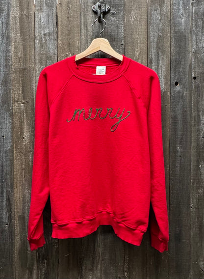 Merry Embroidery Sweatshirt(7 Colors)