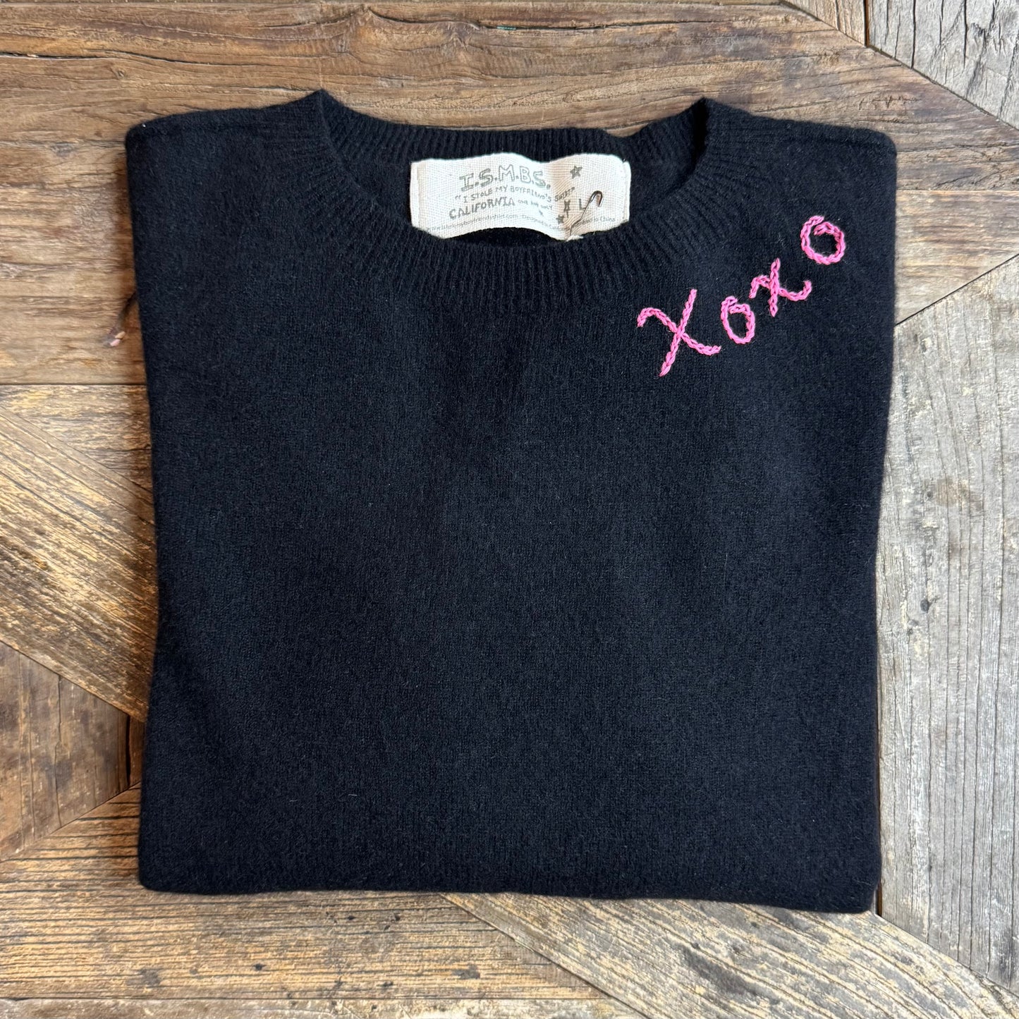 100% Cashmere Sweater - Customize Your Embroidery Wording(12 Colors)