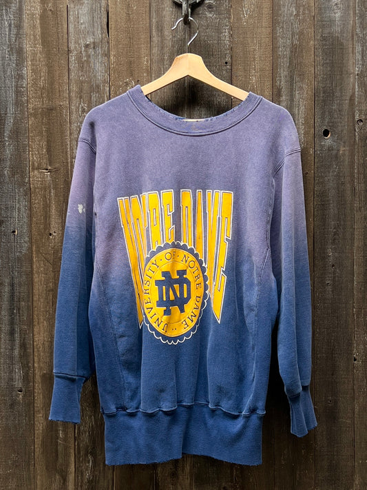 Vintage Notre Dame Sweatshirt -M/L-Customize Your Embroidery Wording