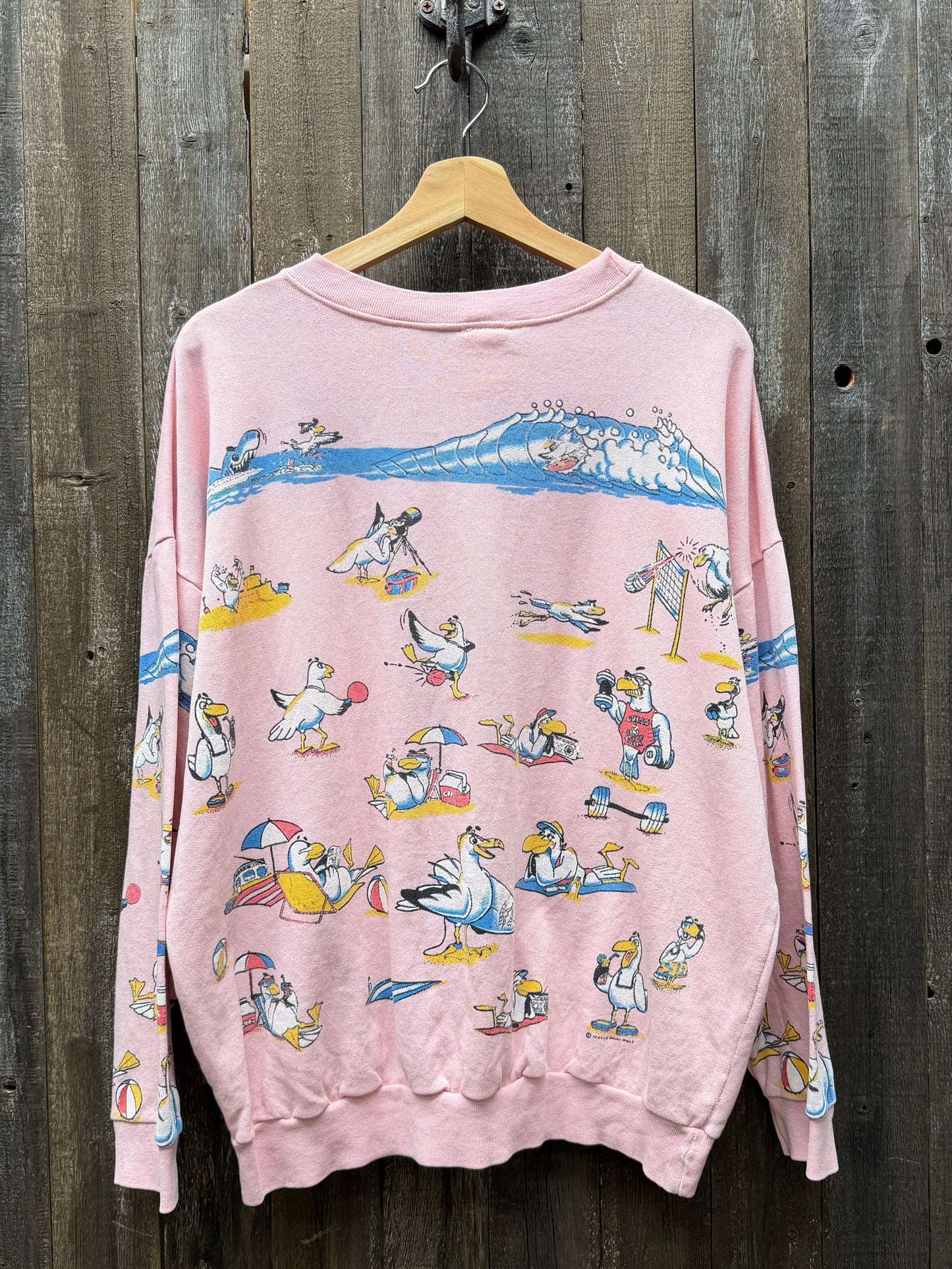 Vintage Allover Sweatshirt -OS-Customize Your Embroidery Wording