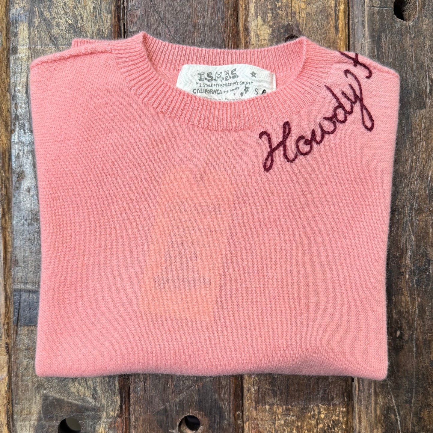 100% Cashmere Sweater - Customize Your Embroidery Wording(12 Colors)