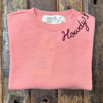 100% Cashmere Sweater - Customize Your Embroidery Wording(12 Colors)