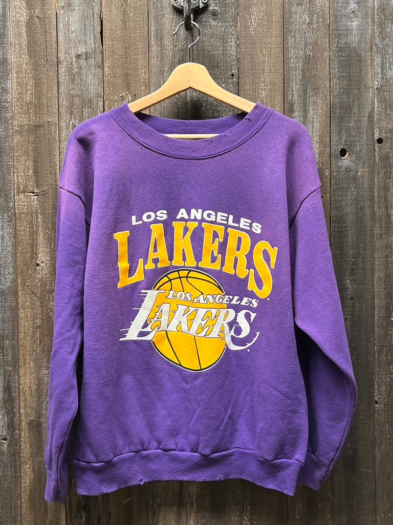 Vintage Lakers Sweatshirt -L-Customize Your Embroidery Wording