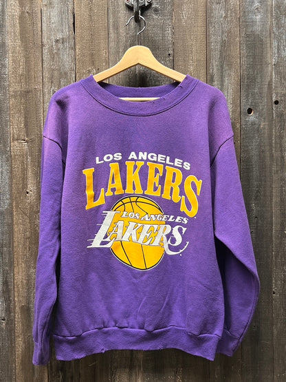 Vintage Lakers Sweatshirt -L-Customize Your Embroidery Wording