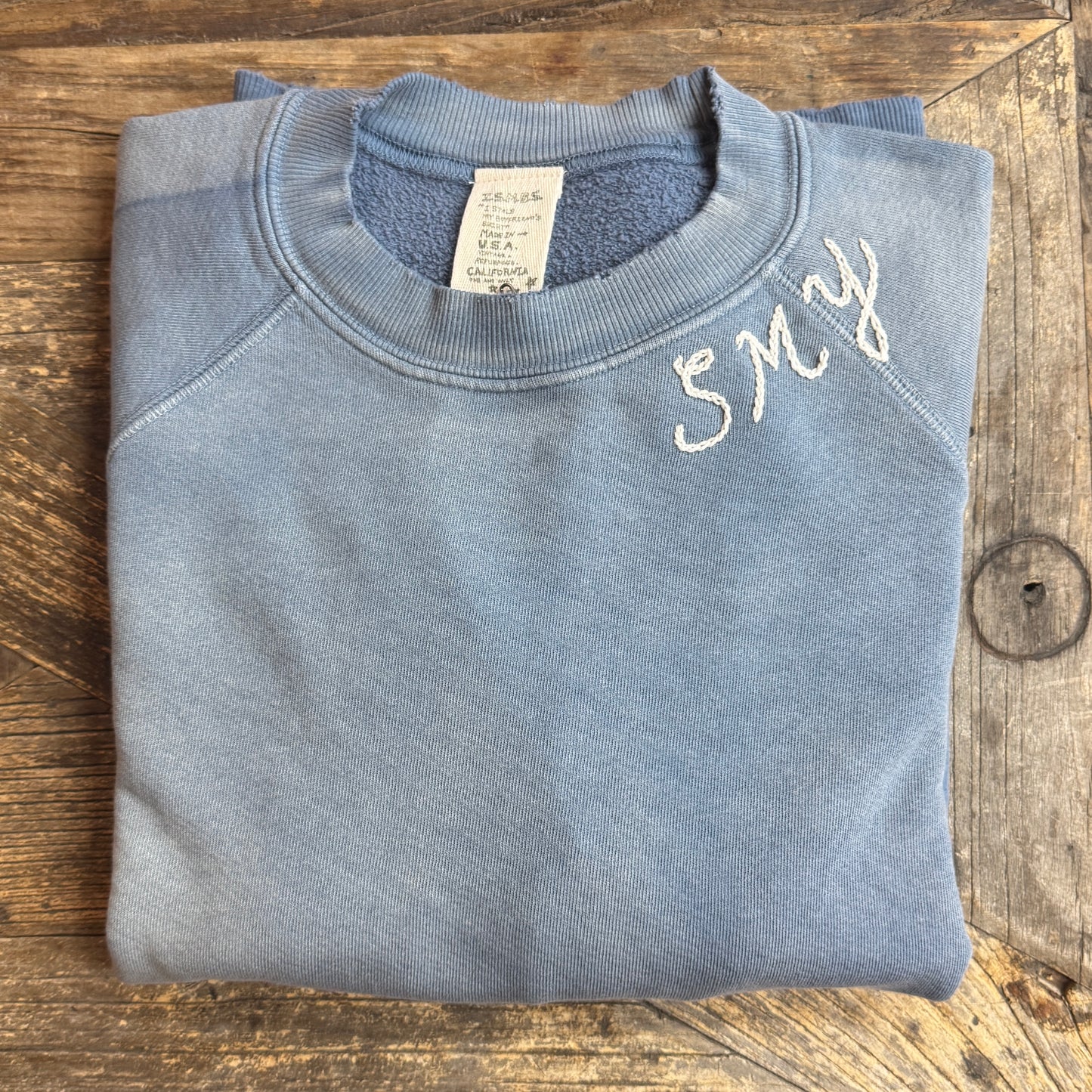 CUT & SEW PEDAL BLOOM SWEATSHIRT WITH CUSTOM HAND EMBROIDERY(6 Colors)