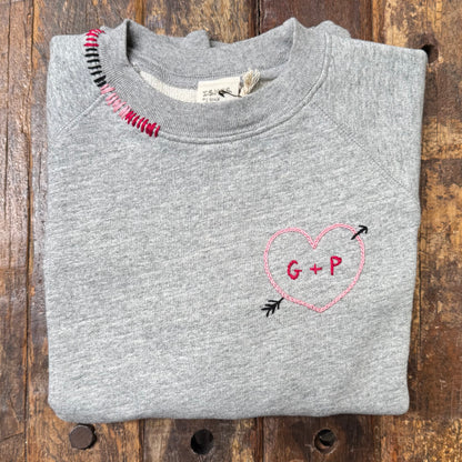 Initials w/ Cupid Love  Sweatshirt (13 Colors)