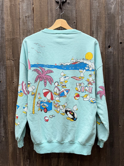 Vintage Allover Sweatshirt -OS-Customize Your Embroidery Wording