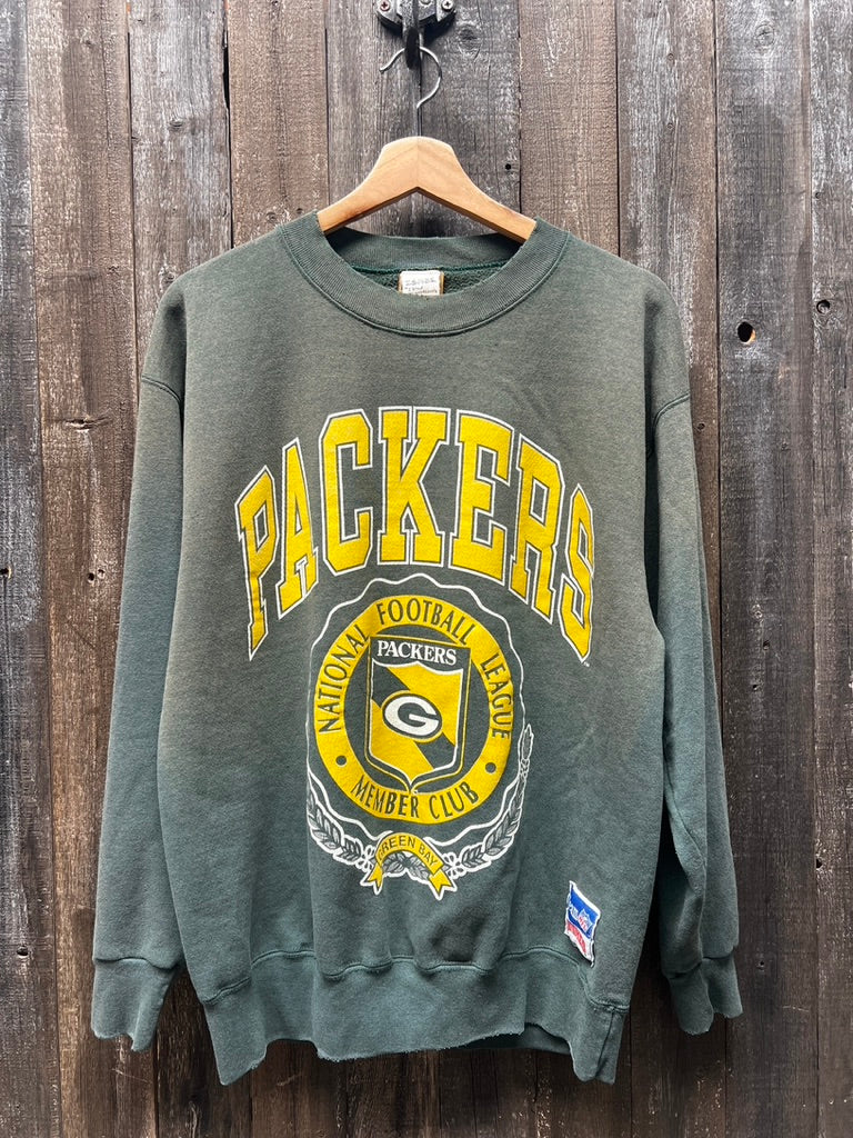 Vintage Green Bay Packers Sweatshirt -M/L-Customize Your Embroidery Wording