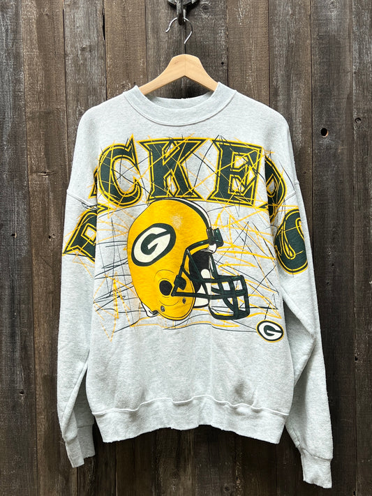 Vintage Packers Sweatshirt -XL-Customize Your Embroidery Wording