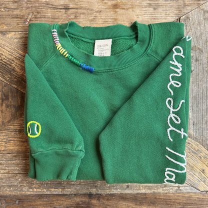 SPORTS TEAM HAND CUSTOM EMBROIDERY ON SLEEVE(20Colors)