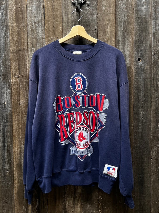 Vintage Red Sox Sweatshirt -L/XL-Customize Your Embroidery Wording