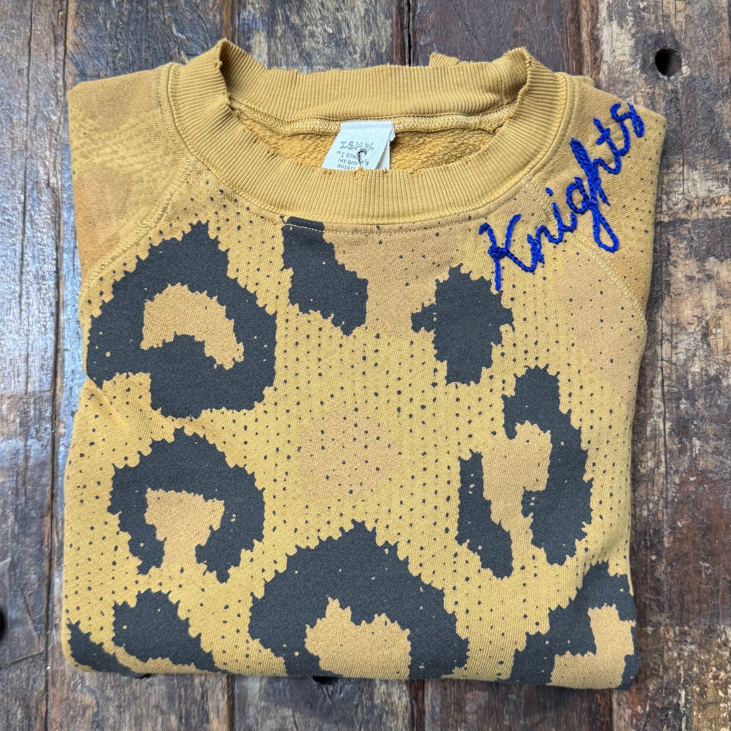 Animal Print Allover Graphic Sweatshirt -Customize Your Embroidery Wording (2 Colors)