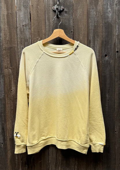 Bee Happy Embroidery Sweatshirt(2 Colors)