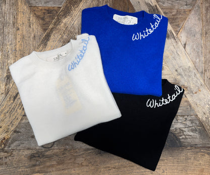 100% Cashmere Sweater - Customize Your Embroidery Wording(12 Colors)