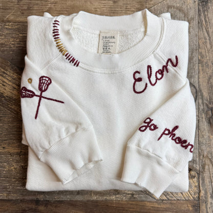 SPORTS TEAM PERSONALIZED HAND EMBROIDERY (21Colors)