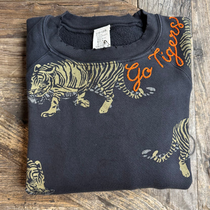 Animal Print Allover Graphic Sweatshirt -Customize Your Embroidery Wording (2 Colors)