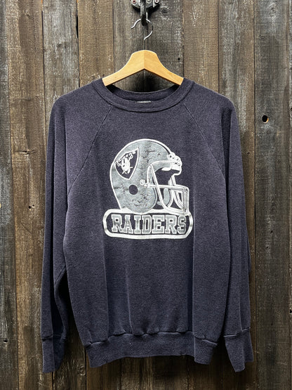 Vintage Raiders Sweatshirt -M/L-Customize Your Embroidery Wording