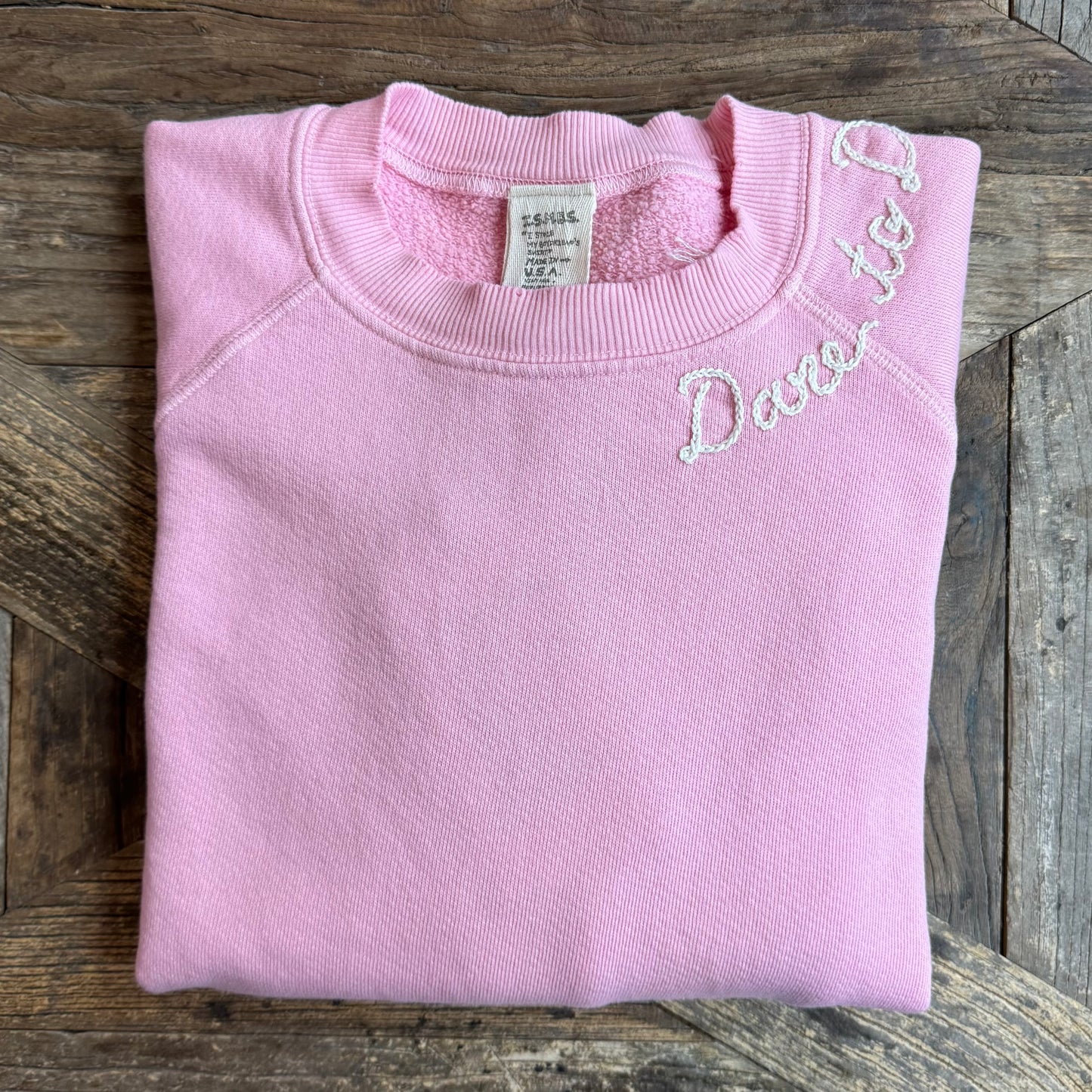 PASTEL SWEATS WITH CUSTOM HAND EMBROIDERY (7 colors)