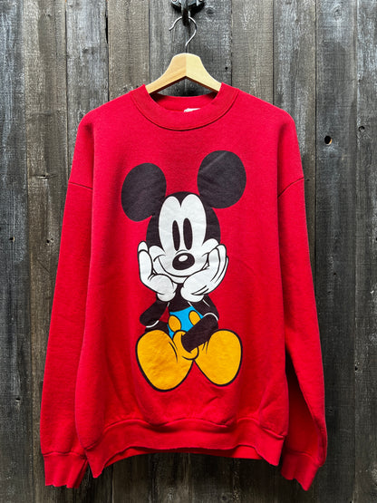 Vintage Mickey Sweatshirt-S,L- Customize Your Embroidery Wording