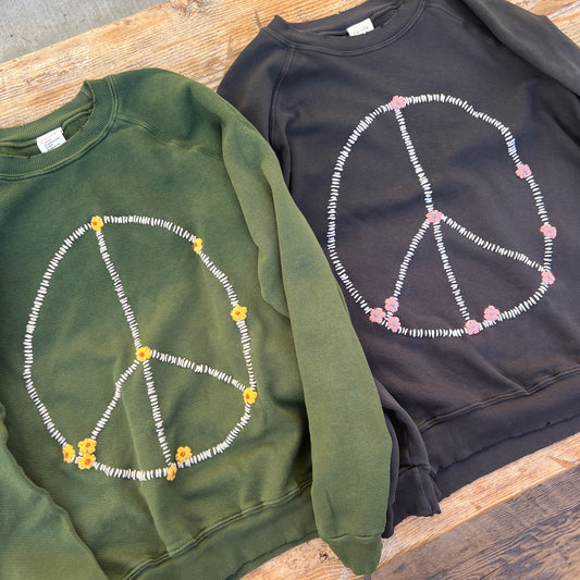 Peace with Mini Flower Patches  Sweatshirts (5Colors)