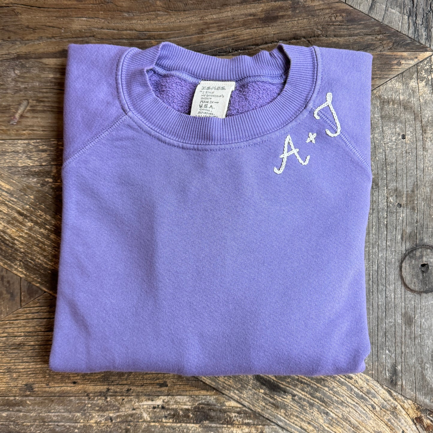 CUT & SEW COLOR COOL COLOR SWEATS WITH CUSTOM HAND EMBROIDERY (7 Colors)
