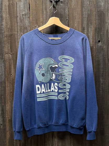 Vintage Dallas Cowboys Sweatshirt -M/L-Customize Your Embroidery Wording