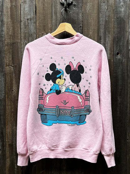 Vintage Mickey & Minnie Sweatshirt-S/M- Customize Your Embroidery Wording